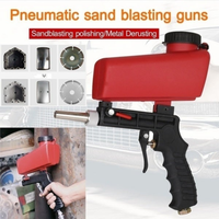 90psi Precision Adjustable Sandblasting Gun - Portable Rust Remover with High-Powered Pneumatic Action & Gravity Feed System