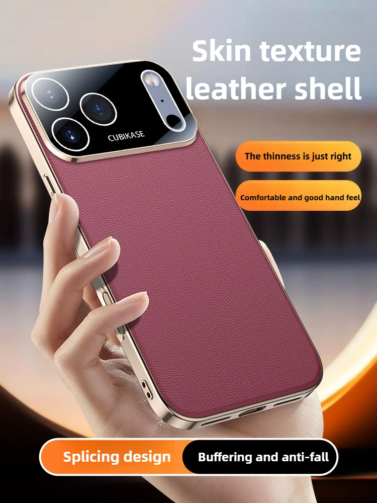 

For iPhone17 Pro Case iPhone 16 Pro New Lens All Inclusive Luxury Leather Official New High-end Anti-drop Case for iPhone 17 Air
