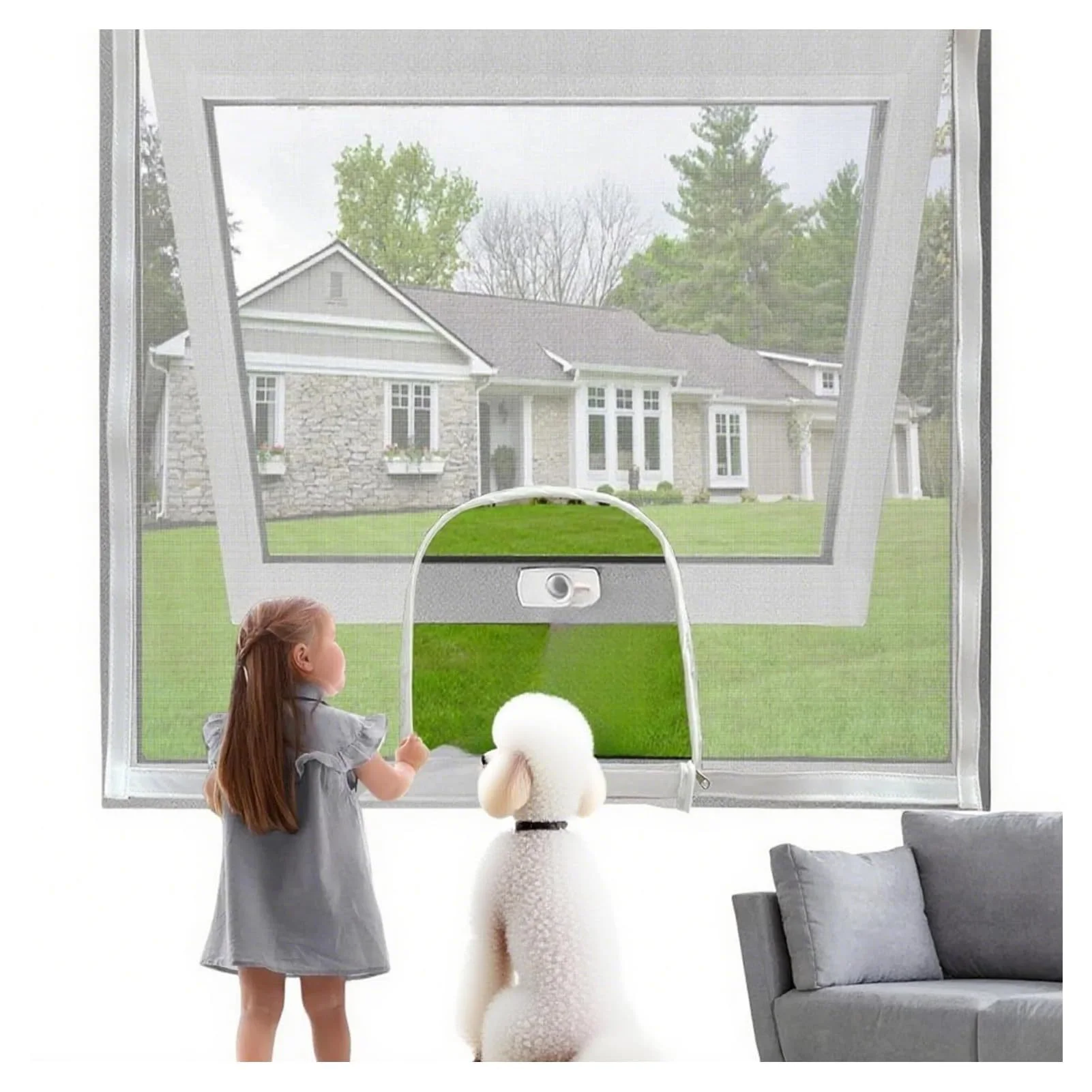 Breathable Window Screen Mesh 32 Mesh No Drill Fiberglass Net for Home Kitchen Balcony DIY Cut to Fit Durable Insect Guard