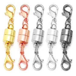 4-10Sets/Lot Magnetic Lobster Clasps Heart Shaped Magnetic Clasps For DIY Jewelry Making Bracelet Magnet Connectors Accessories