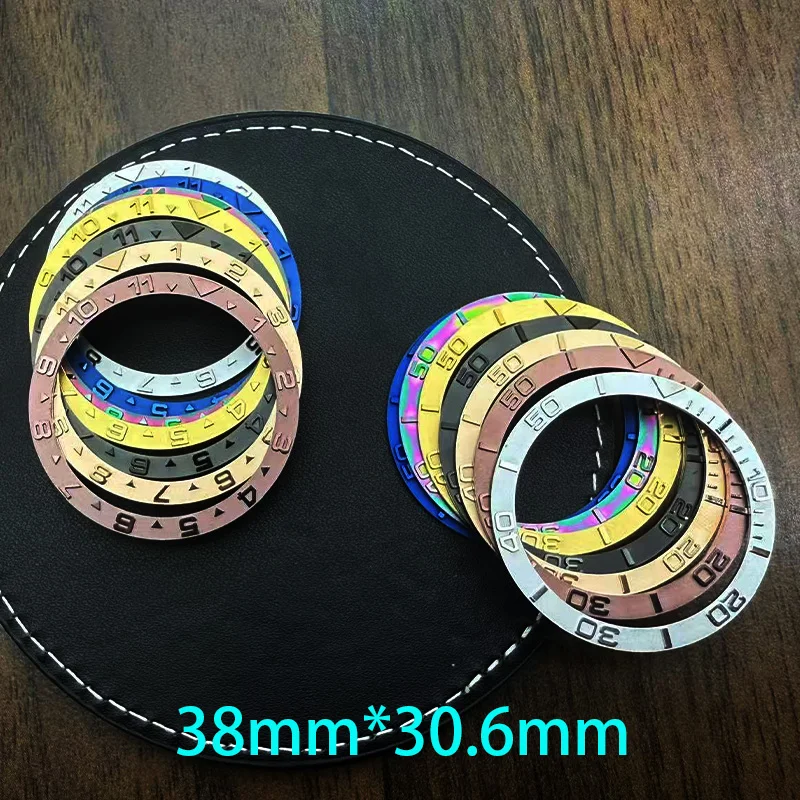 

Mod 38mmx31.5mm Fashion Flat Metal Watch Bezel Insert Fits SKX007 SKX009 SRPD Watch Cases NH35 NH36 Movement Men's Watch Parts