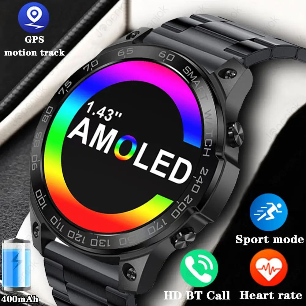 2024 New Smart Watch Men Always On Screen Bluetooth Call Sport Health Monitoring IP68 Life Waterproof 400mAh Battery Smartwatch