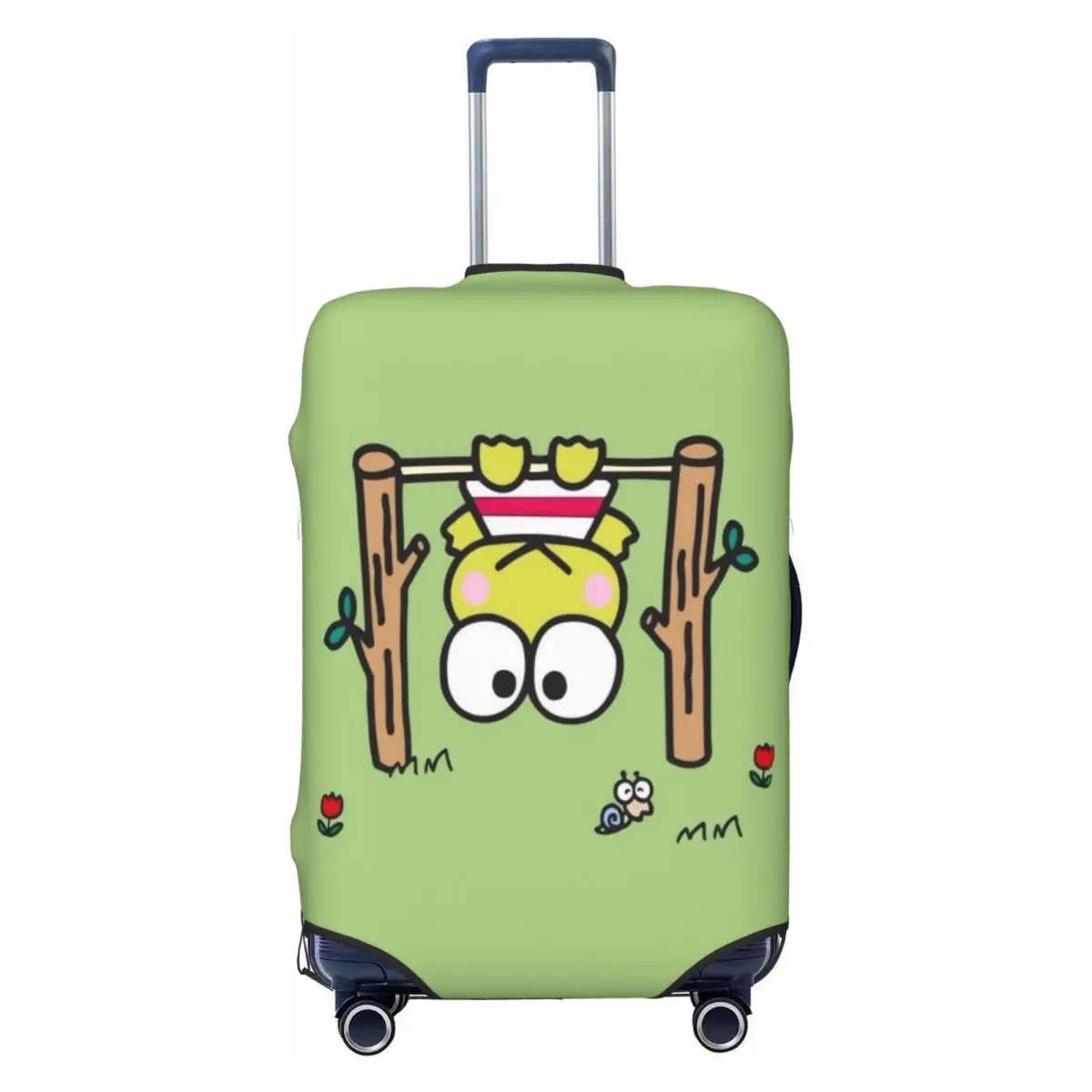 

Custom KeroKeroKeroppi Horizontal Bar Luggage Cover Funny Suitcase Protector Covers Suit For 18-32 inch