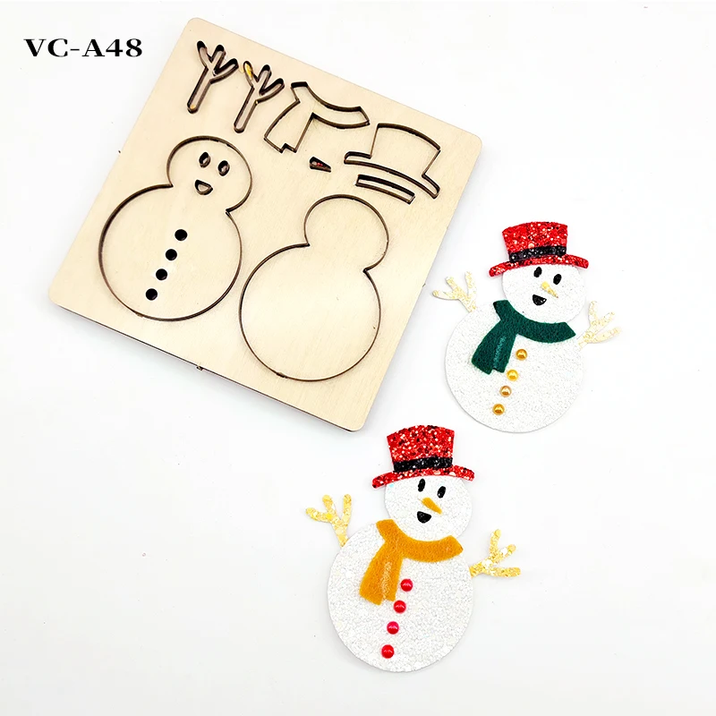 Wood Mold Scrapbooks Compatible with Most Die-Cutting Machines, Snowman-VC-A48, Christmas