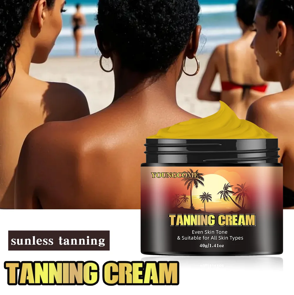 Krim Akselerator Penyamakan Coklat Bersinar untuk Gel Penyamakan Tubuh Menutrisi Kulit Kering Losion Mendalam Krim Pelembab Wajah