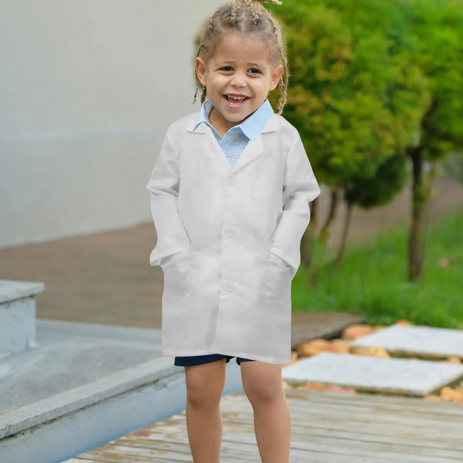 

Медицинский халат с длинным рукавом, белый, для ролевых игр в детском саду