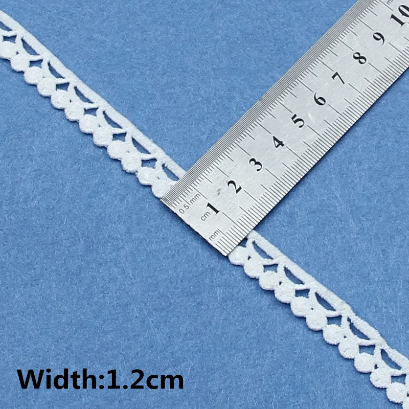 5Yards White Cotton Embroidered Lace Trim Ribbons Fabric DIY Handmade Craft Materials Sewing Garment Clothes Accessories