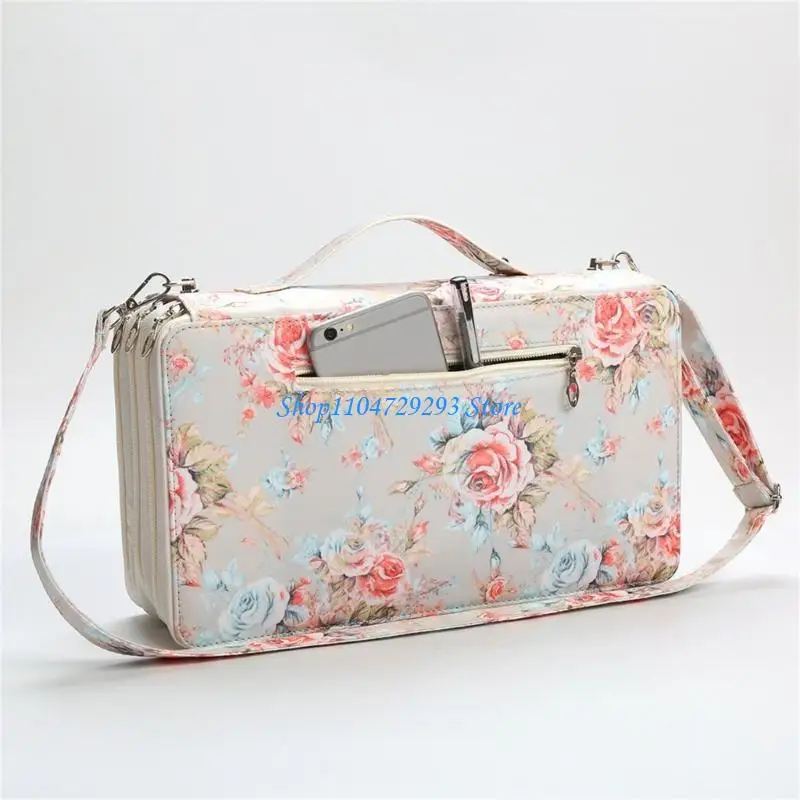 

Y2GD 120 Slot Markers Organizers Carrying Bag with Shoulder Strap Marker Holder Case