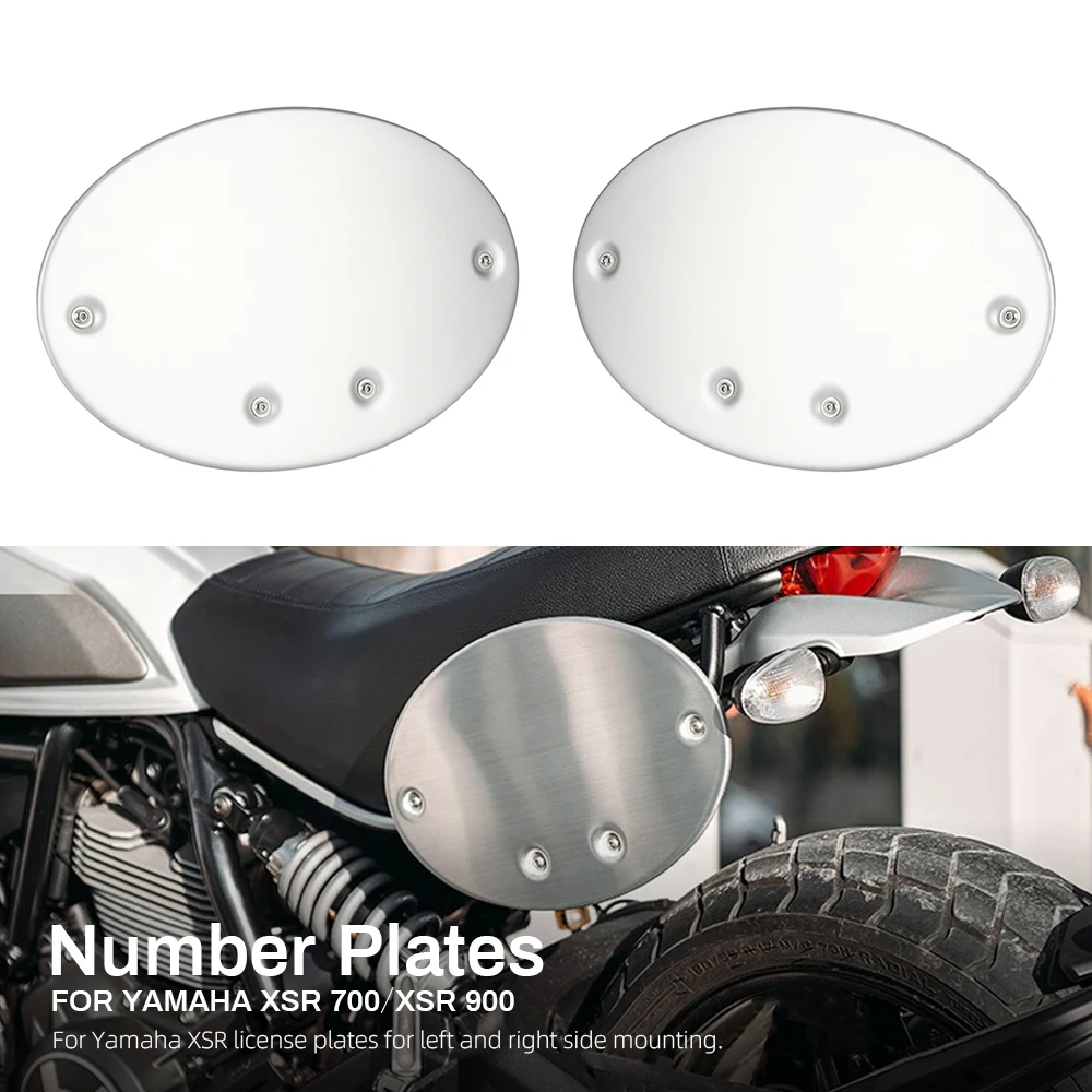 

New Motorcycle Aluminum License Plate Side Oval Number Plate For Yamaha XSR900 xsr 900 2022 2023 XSR700 XSR 700 2021 - 2023