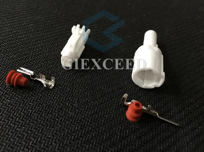 2 Sets 1 Pin AC Assembly Waterproof Auto Connector 6187-1171 6180-1181 Fuel Injector Electronic Plug Super Seal Light Socket