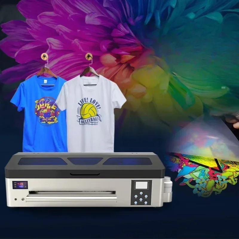 Desktop Flat T-Shirt Transfer 33cm Roll Dual Xp600 Head Inkjet A3 Dtf Printer T-Shirt Press Printer