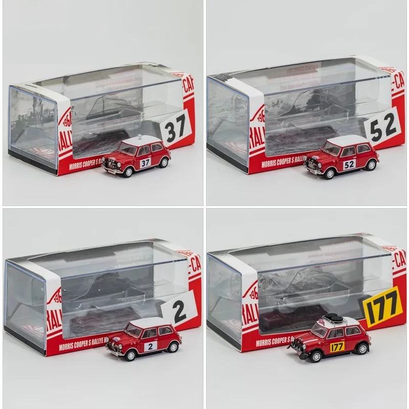 Gcd 1:64 Mini Cooper Monte Carlo Racing Simulation Alloy Miniature Die-Cast Car Model Customization Toy Collection Ornament Gift
