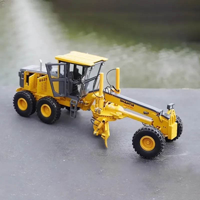 1:35 Shantui SG21-3 gegoten motorslijpermodel, bouwapparatuur miniatuur voor kantoor, volwassen cadeau, speelgoed afgewerkte ornamenten