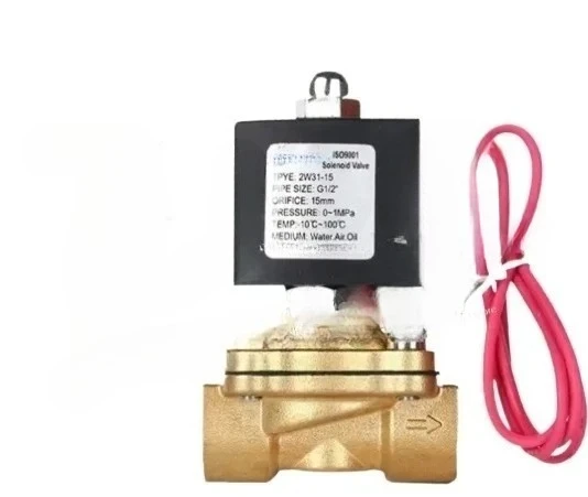 2/2 Way Weatherproof Brass Threaded Solenoid Valve For Water Air Pipeline Control