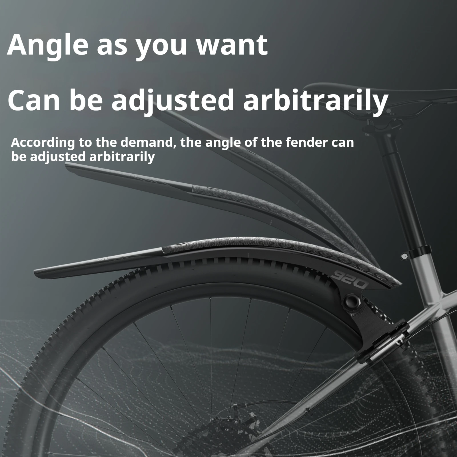 ENLEE Bicycle Fender Mountain Bike Front and Rear Universal Fender Quick Removal Extended Rainboard Adjustable Mud Removal - view 2