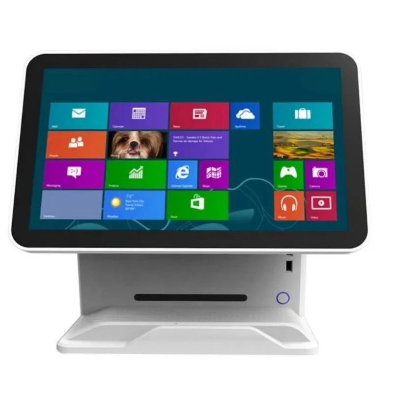 Stylish 15.6-inch high definition touchscreen business checkout solution for supermarket retail stores increases efficiency