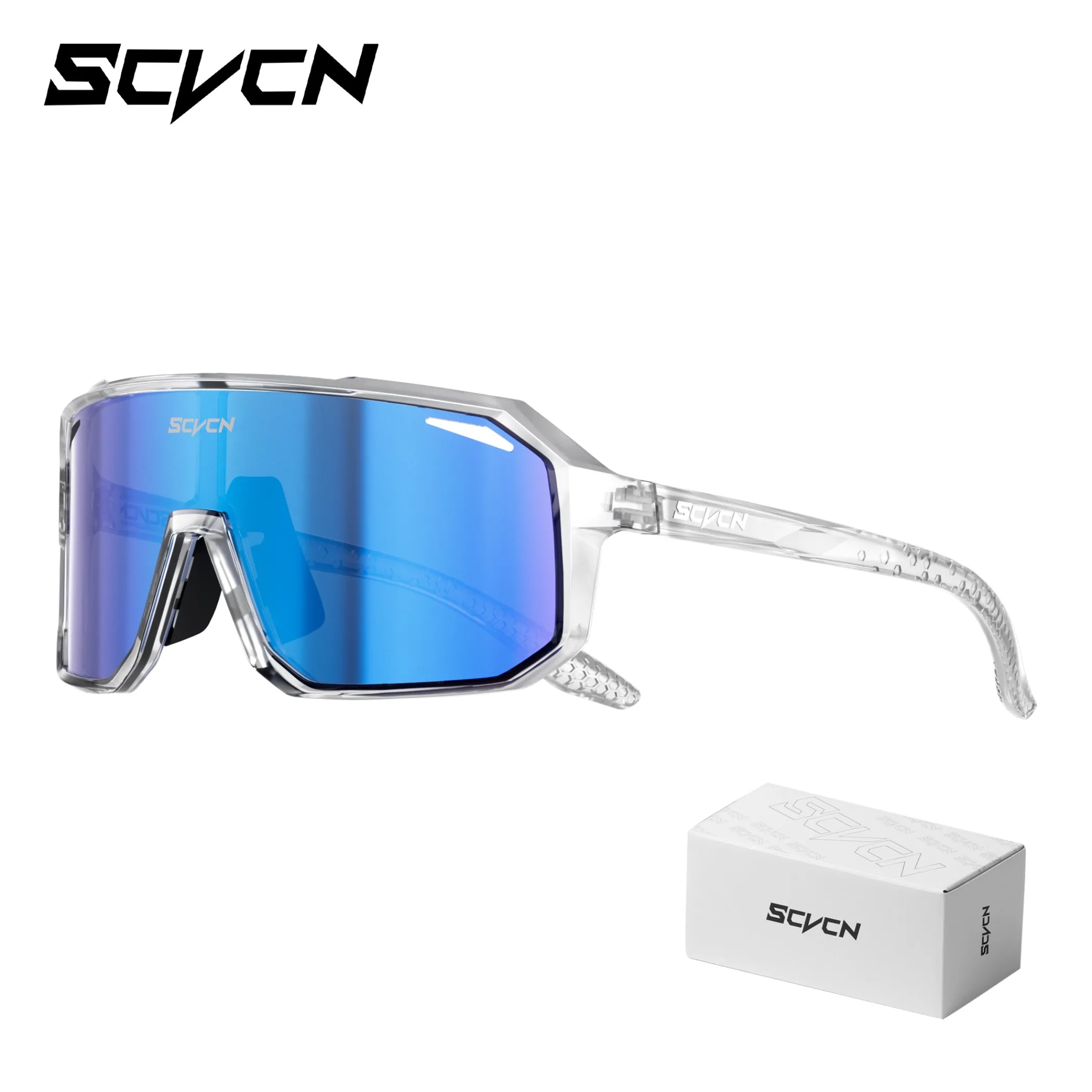 SCVCN Trendige Fahrradbrille, modische Sonnenbrille, MTB-Fahrradbrille, Campingbrille, UV400-Schutzbrille für Herren und Damen