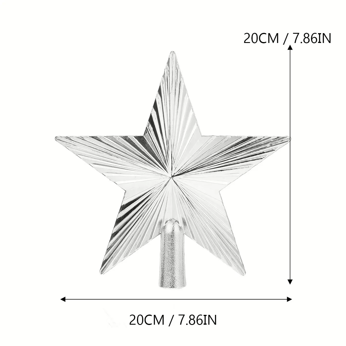 

2pcs Christmas Tree Topper Star Pentagram Hard Plastic Xmas Treetop Decoration Holiday Party Home Festive Decor Five-Pointed