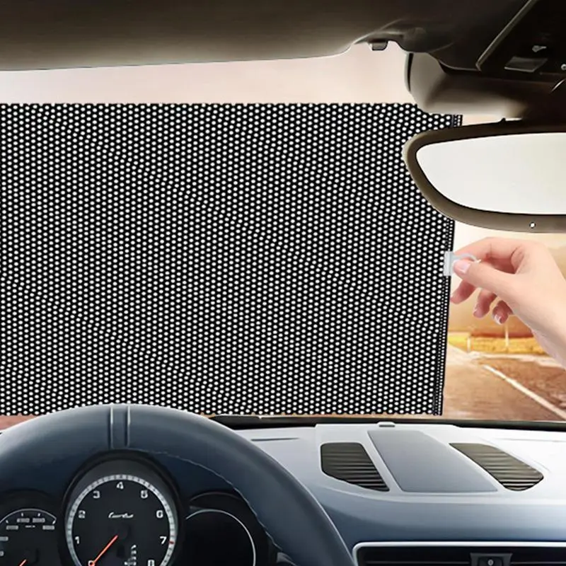 Car Window Roller Sunshade Retractable Car Sunscreen Curtain Window Sun Visor For UV Rays And Heat Protection Car Interior