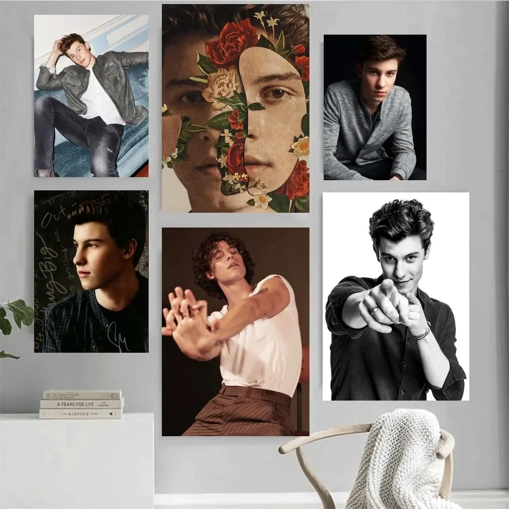 Singer Shawn Mendes Poster Home Office Wall Bedroom Living Room Kitchen Decoration Painting