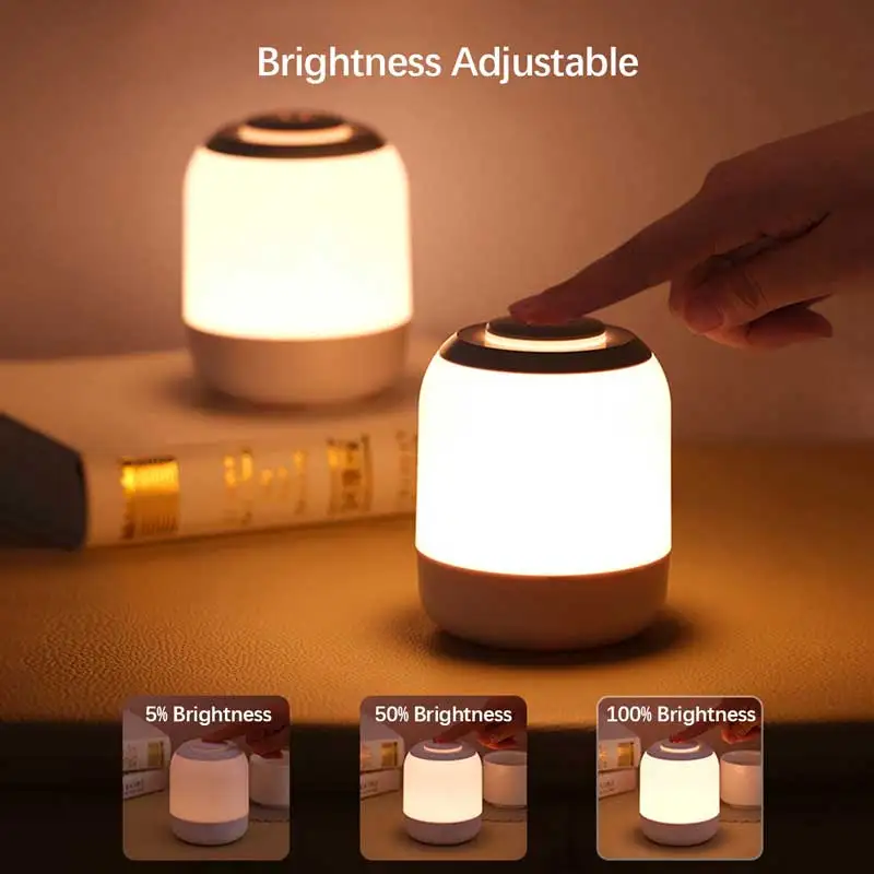 LED Night Lights, Adjustable Brightness USB Rechargeable Table Lamp for Kitchen,Bedroom,Garage Bedroom,Bedside