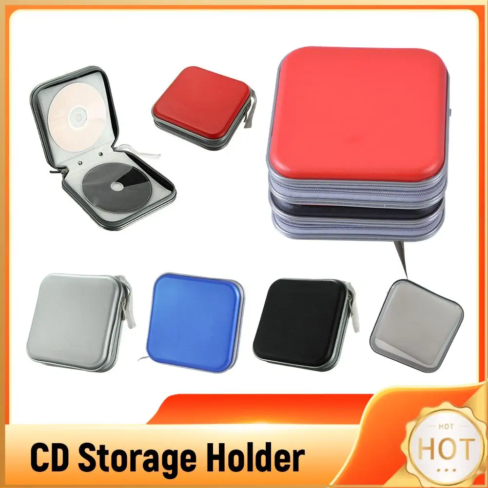 Portable 40Pcs Disc CD DVD Wallet Storage Organizer Case Boxes Holder CD Sleeve Hard Bag Album Box Cases with Zipper