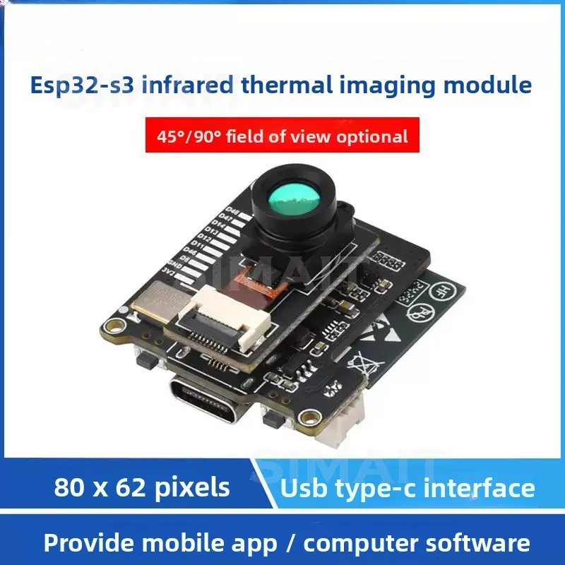 ESP32-S3 Dev Board Infrared Thermal Imaging Module Standard/Wide Angle PC Android