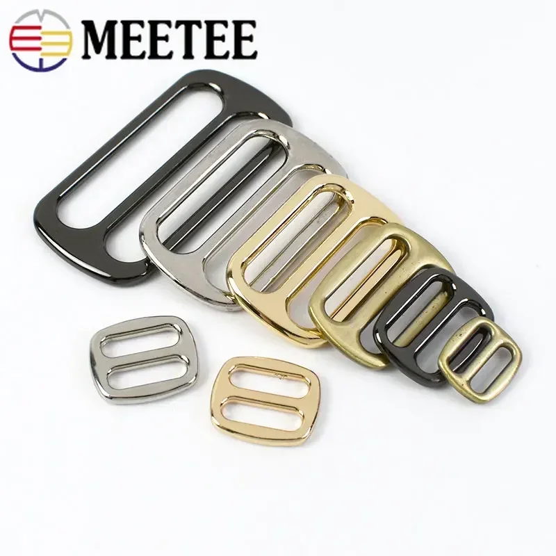 10pcs 12-50mm Bag Buckles for Belt Backpack Metal Slider Tri Glide Adjuster Buckle Strap Webbing Clasp DIY Sewing Accessories