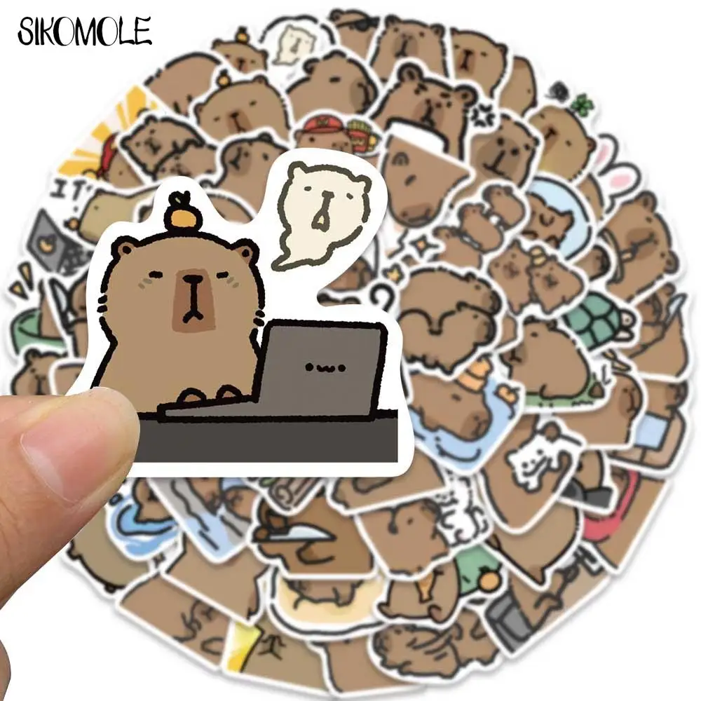 10/30/50PCS Cartoon Cute Little Capybara Graffiti Stickers Animals Kawaii DIY Travel Luggage Fridge Laptop Sticker Kids Decals