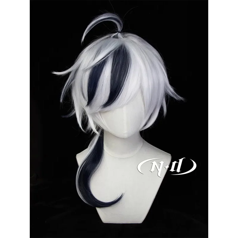 Game Now: Carnival Blade Cosplay Wig 60cm Black White Heat Resistant Cosplay Anime Wigs Wig Cap