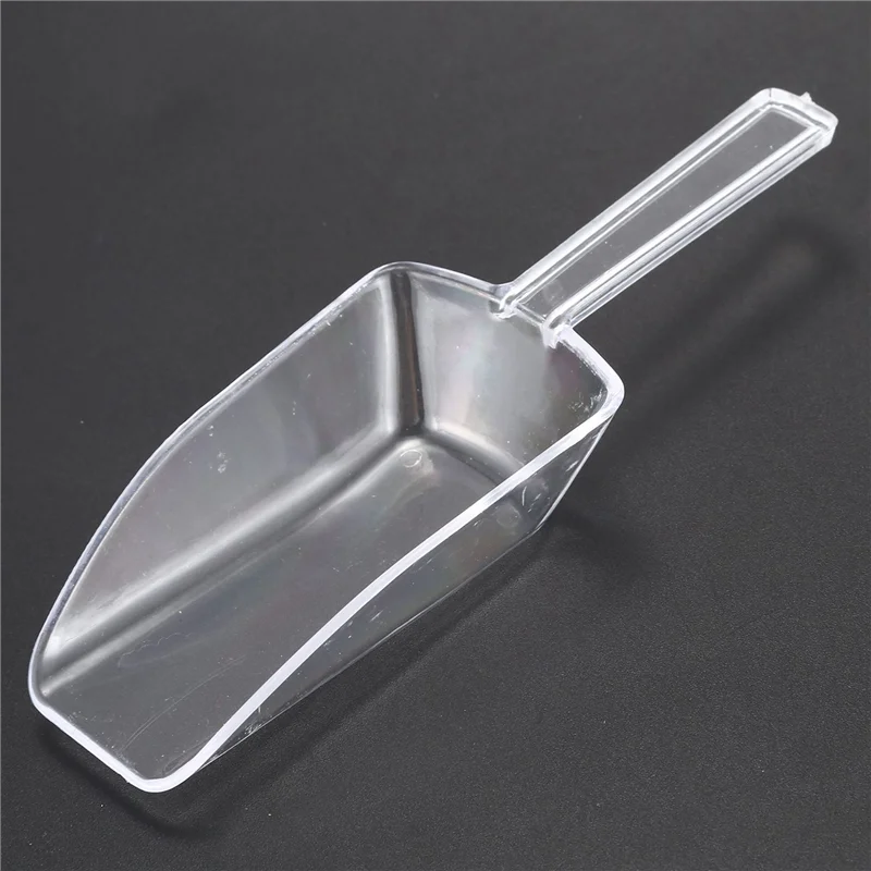 B62B-6 Piece Pallet Ice Scraper Shape Plastic Scoop - Transparent