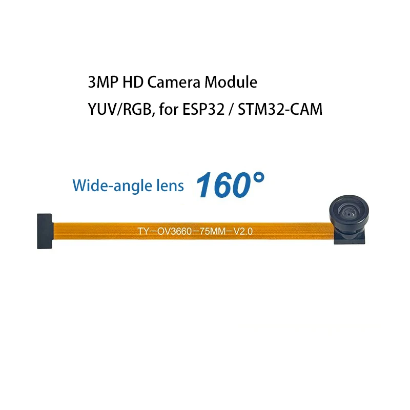 OV3660 Camera Module, 3MP YUV/RGB Output DVP Interface, M12 Lens Compatible with ESP32