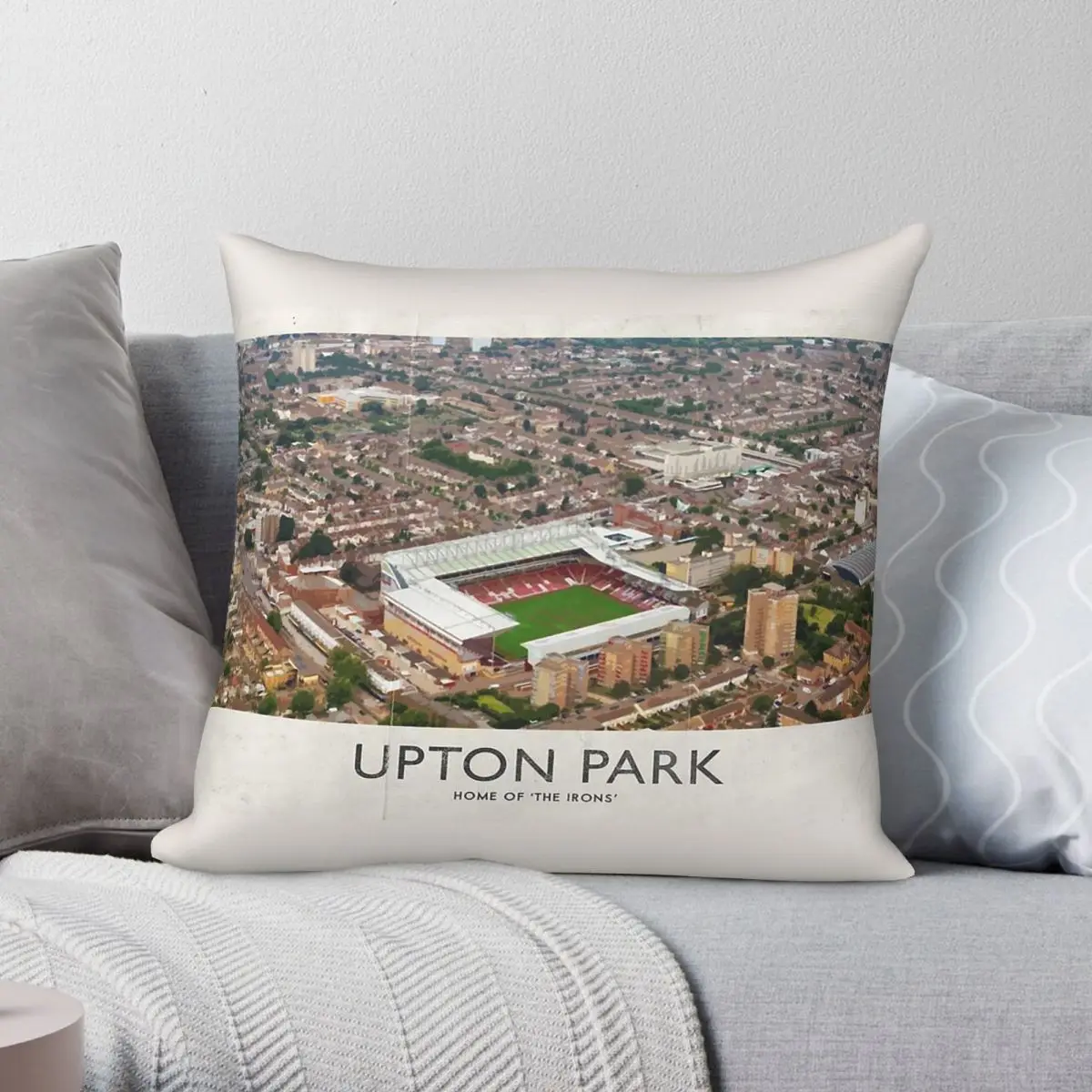 Boleyn Ground Upton Park Square Pillowcase Polyester Linen Velvet Pattern Zip Decor Home Cushion Cover