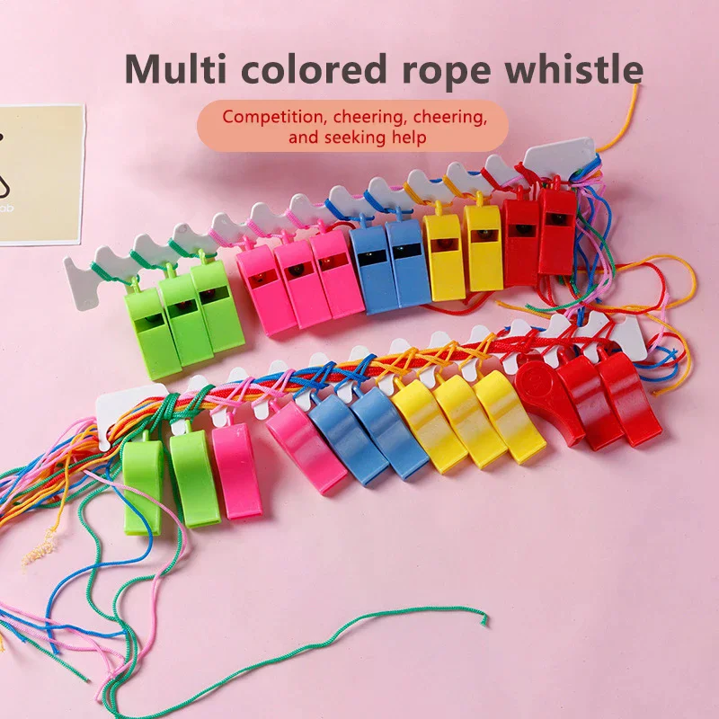 Sifflet noir de haute qualité pour jeu d'arbitre, col licou, pour voyage en plein air, randonnée, adapté aux jeux de basket-ball et de volley-ball