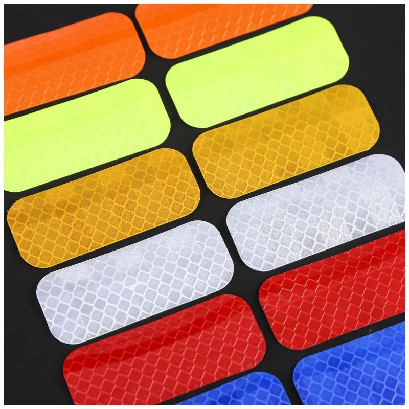 10 قطعة خوذة تحذير السلامة ملصقات عاكسة قطاع مقاوم للماء عالية الوضوح عاكس الشريط لركوب الليل المشي سيارة #3