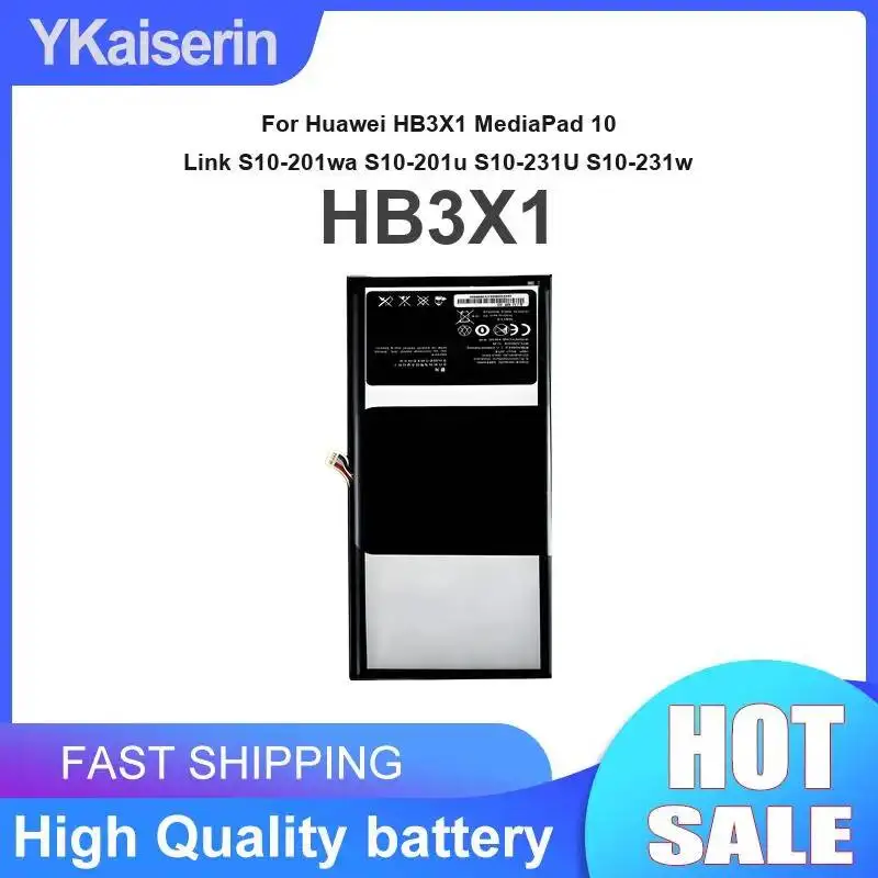 Tablet Battery 6400mAh For Huawei HB3X1 Mediapad 10 Link S10-201wa S10-201u S10-231U S10-231w Prolonged Performance