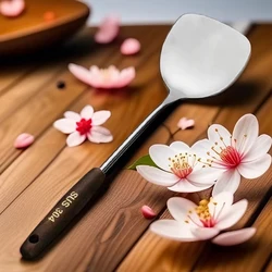 Utensilios de cocina de acero inoxidable, espátula Wok, juego de herramientas de hierro y cucharón, espátula para cocinar, accesorios de cocina esenciales, 1 ud.