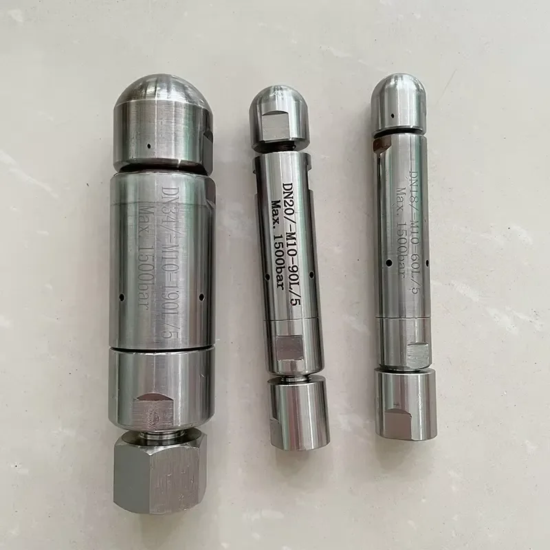 1500bar Waterblast Banshee Nozzle Ultra-high Pressure Self-Rotary Water Jet Spinning Cleaning Nozzle for Boiler Heat