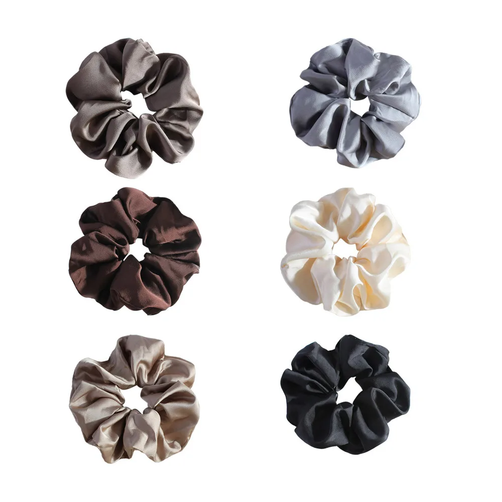 

Silk Hair Scrunchies/Ties for Frizz & Breakage Prevention Elastic ponytail Holders