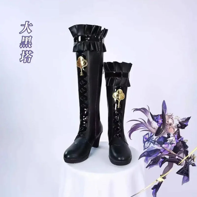 Aa124LQHerta disfraz de Cosplay juego Honkai Star Rail peluca vestido sombrero uniforme sombreros mujeres hombres Halloween carnaval zapatos de juego de rol