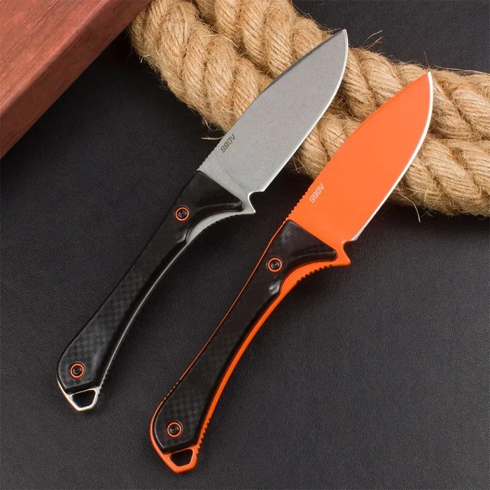 Tactical Portable 15201OR Altitude Fixed Knife S90V DLC Drop Point Blade Nylon Glass Fiber Handles Outdoor Camping Hunting Tool