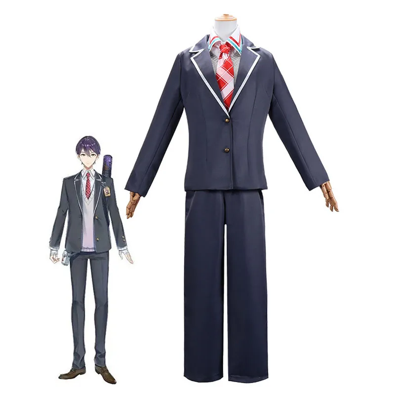 Nijisanji Kenmochi Toya Cosplay Costume VTuber High-school Student Uniform Suit Virtual Idol Anime Clothing