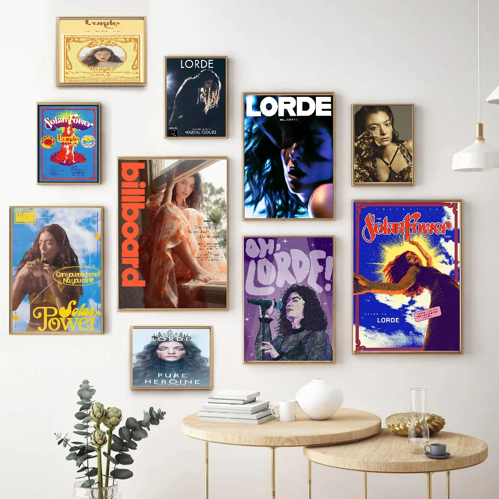 

Pop Singer Lorde DIY Sticky Poster Waterproof Paper Sticker Coffee House Bar Stickers Wall Painting