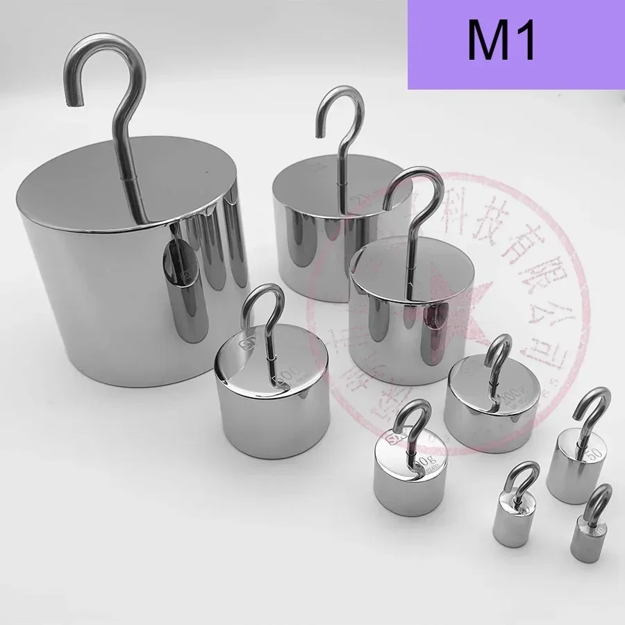 M1 Class Stainless Steel Test Weight with Lifting Hook - Precision Calibration Mass for Scales, Balances and Laboratory Use