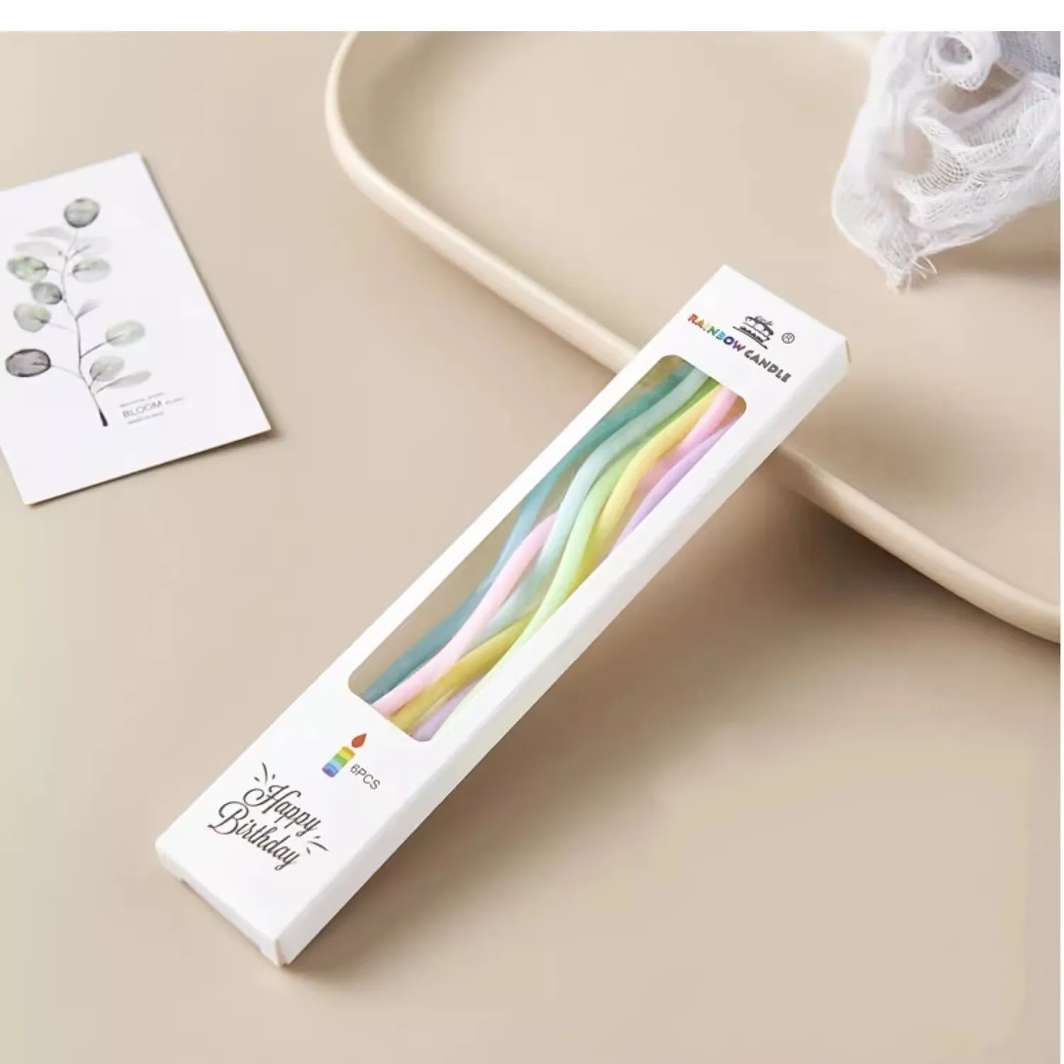 6 teile/los Gebogene Kuchen Kerzen für Kinder Geburtstag Baby Dusche Geschlecht Offenbaren Hochzeit Cupcake Decor Topper Party Dekorative Lieferungen – Detail 4