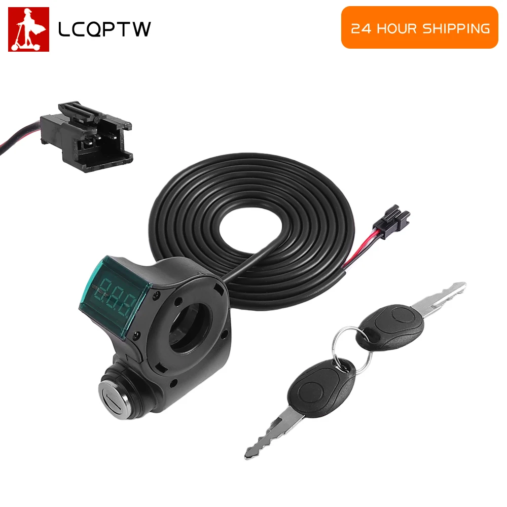 

Ignition Key Power Key Lock Voltmeter Digital Voltage Display Switch Power Thumb Throttle for ZERO 8X 10X 11X Electric Scooter