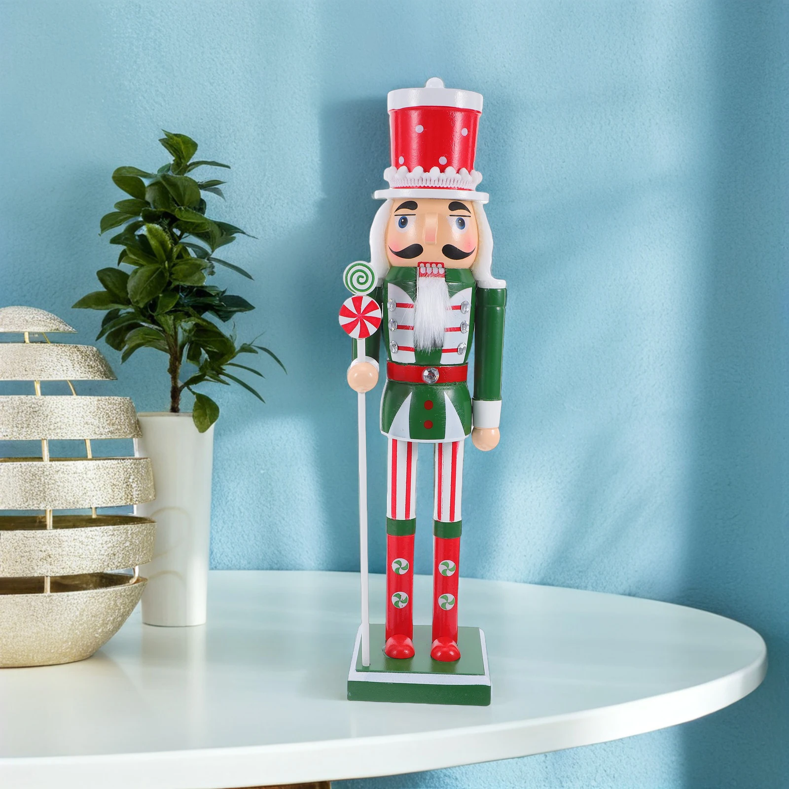 

Nutcracker Puppets Desktop Xmas Dining Table Christmas Ornament Wood Centerpiece Wooden Soldier