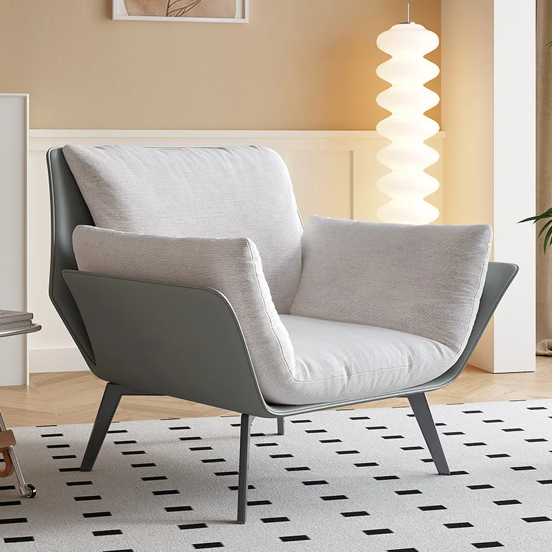 كرسي أريكة فردي إيطالي بسيط لغرفة المعيشة أريكة ترفيهية شرفة منزلية حديثة كرسي فردي