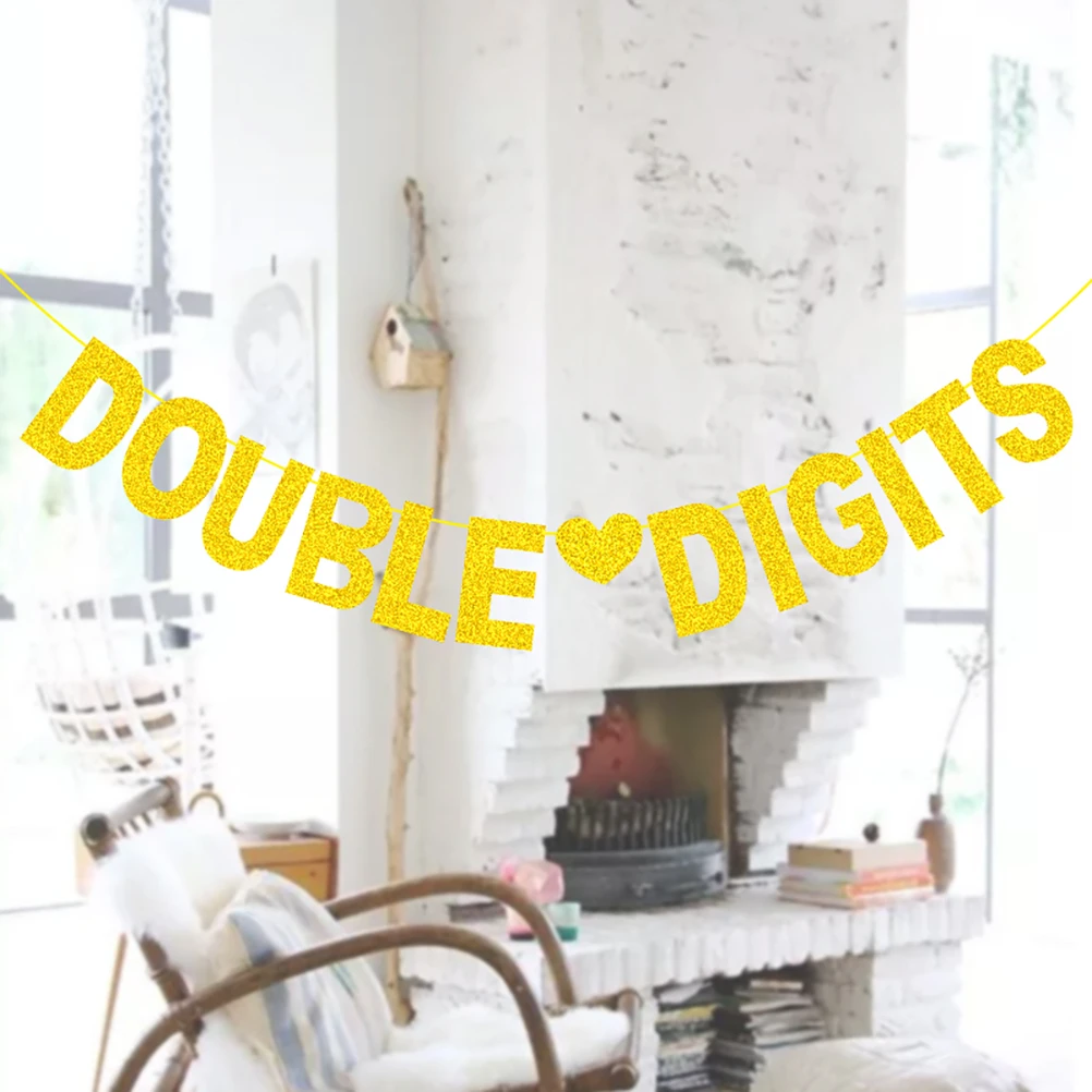 

2 Pcs Birthday Decoration Paper Hanging Banner Photo Prop Child Party Latte Happy Banners Flags Decorative Storage
