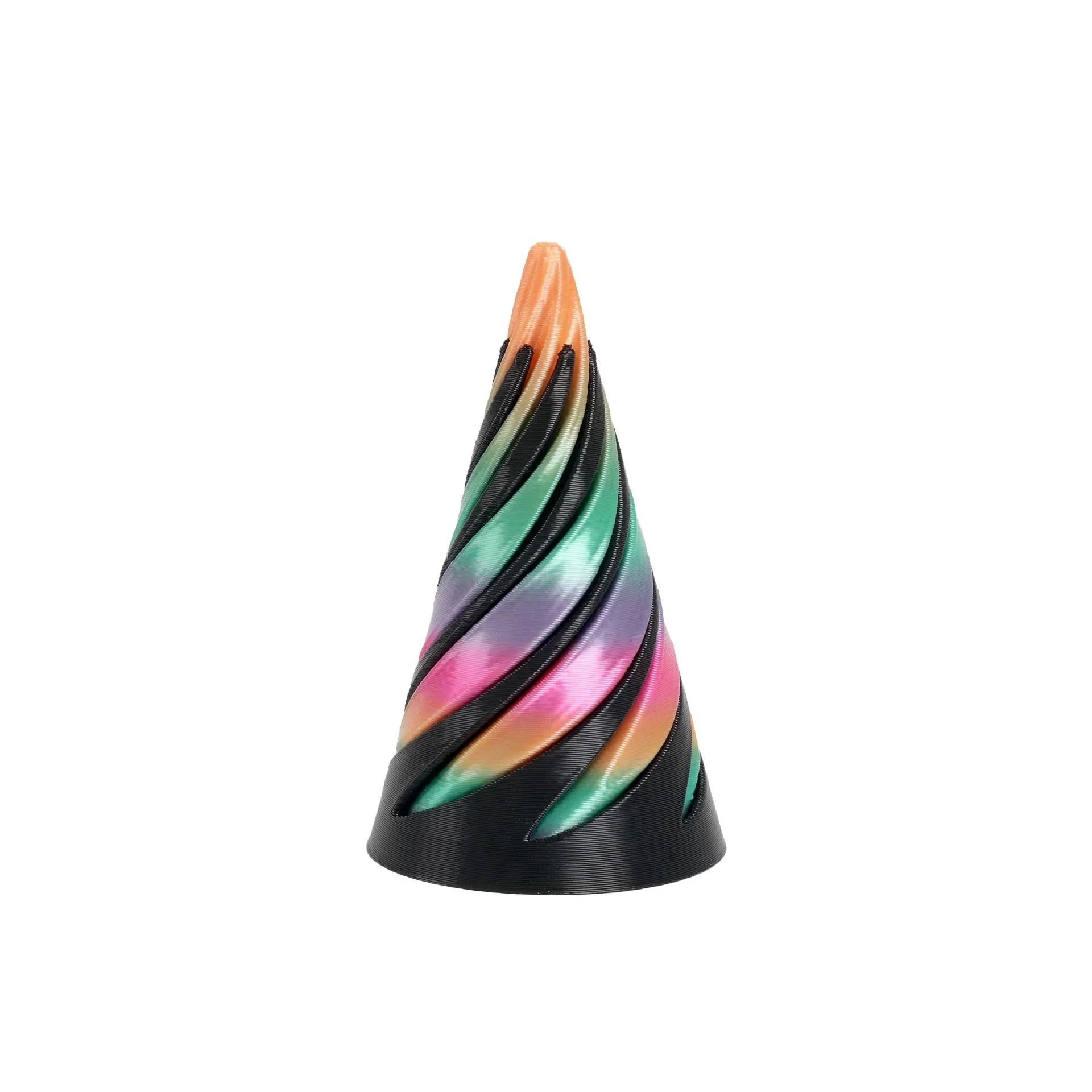 3D Imprimé – Set De 3 Fidgets Spiralés – Cône, Pyramide, Cylindre – Anti-stress – Portable – Cadeau Coloré